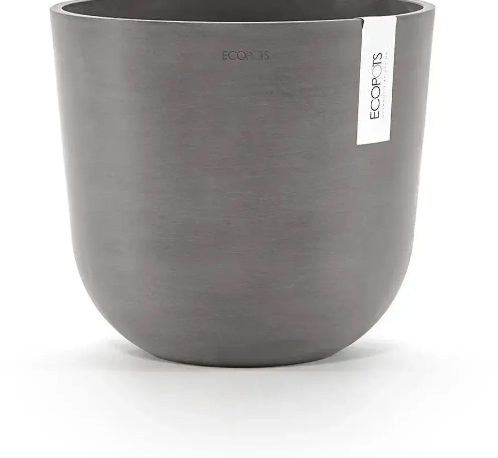 Ecopots kunststof bloempot oslo 25x21.8 cm taupe