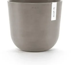 Ecopots kunststof bloempot oslo 25x21.8 cm taupe