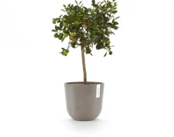 Ecopots kunststof bloempot oslo 25x21.8 cm taupe