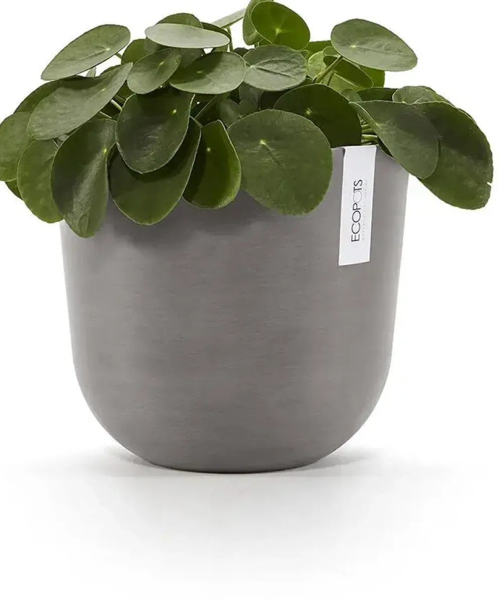 Ecopots kunststof bloempot oslo 25x21.8 cm taupe