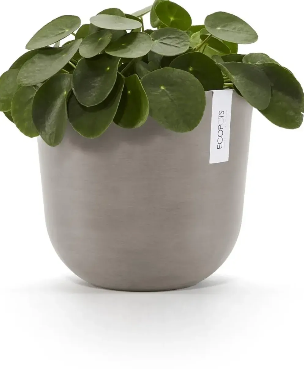 Ecopots kunststof bloempot oslo 25x21.8 cm taupe