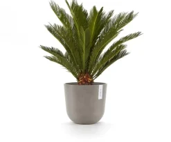Ecopots kunststof bloempot oslo 25x21.8 cm taupe