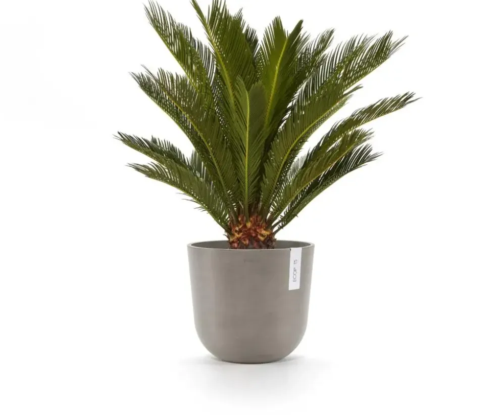 Ecopots kunststof bloempot oslo 25x21.8 cm taupe
