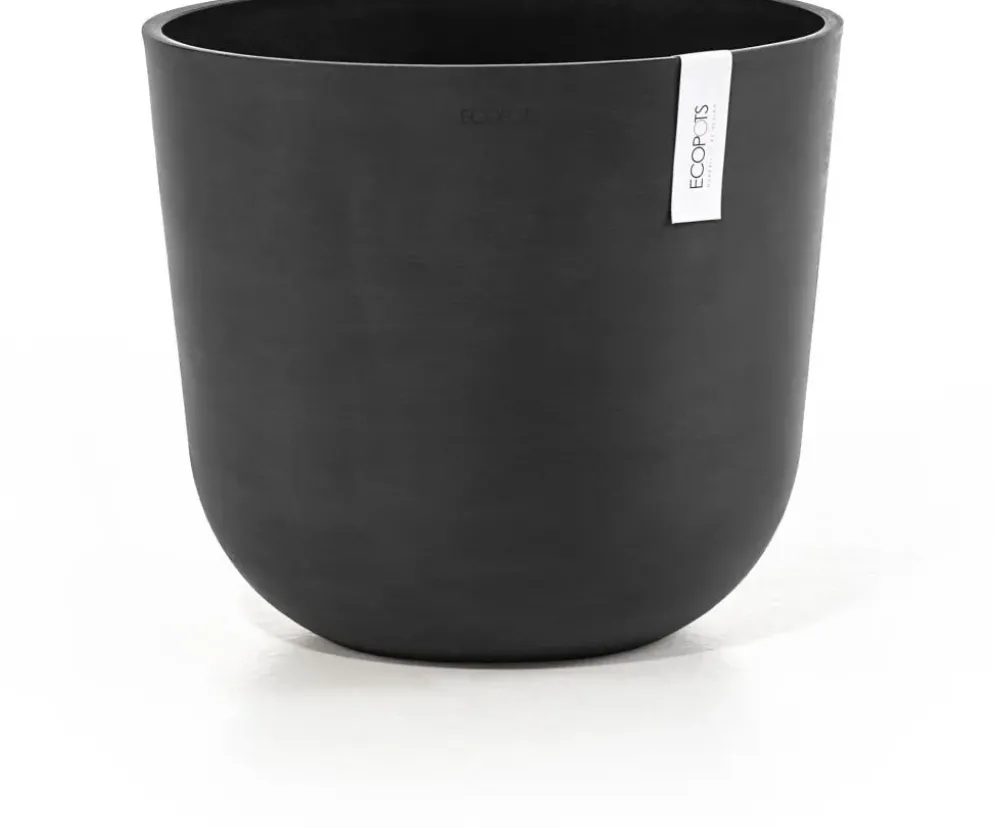 Ecopots kunststof bloempot oslo 35x30.5 cm donkergrijs