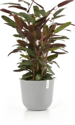 Ecopots kunststof bloempot oslo 35x30.5 cm witgrijs