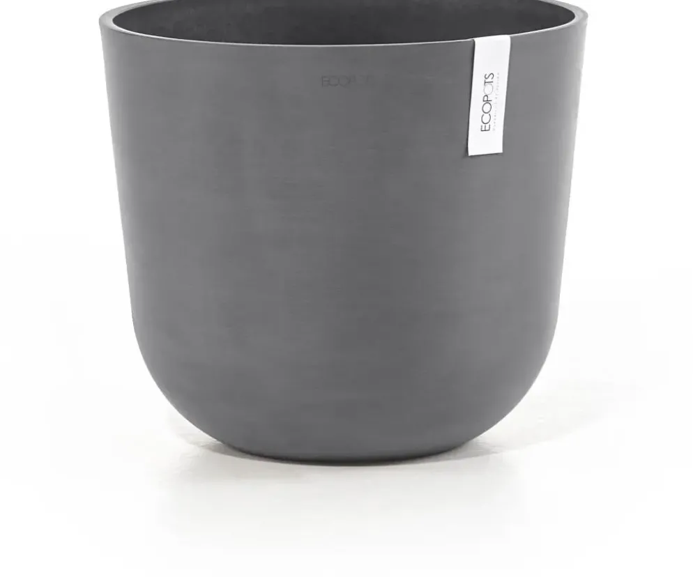 Ecopots kunststof bloempot oslo 35x30.5 cm grijs