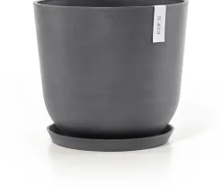 Ecopots kunststof bloempot oslo 35x30.5 cm grijs
