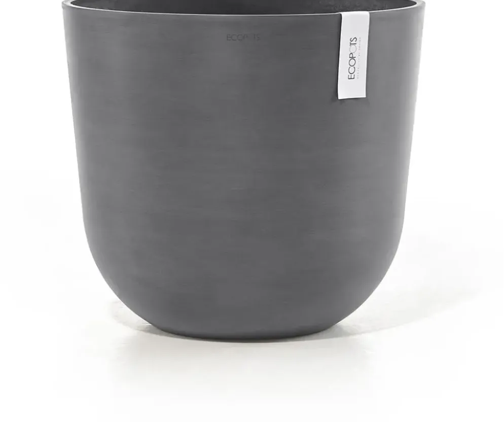 Ecopots kunststof bloempot oslo 35x30.5 cm grijs