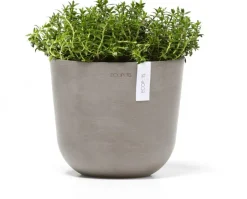 Ecopots kunststof bloempot oslo 19x16.5 cm taupe