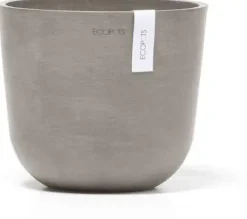 Ecopots kunststof bloempot oslo 19x16.5 cm taupe