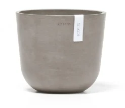 Ecopots kunststof bloempot oslo 19x16.5 cm taupe