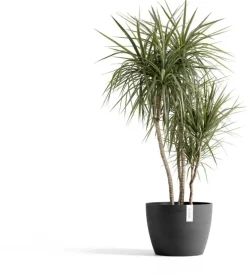 Ecopots kunststof bloempot stockholm 40x30 cm donkergrijs