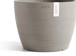 Ecopots kunststof bloempot stockholm 23.3x17.6 cm taupe