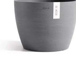 Ecopots kunststof bloempot stockholm 40x30 cm grijs
