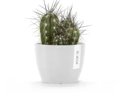 Ecopots kunststof bloempot stockholm 16.2x12 cm puurwit