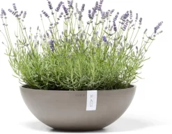 Ecopots kunststof bloempot vienna 50x18 cm taupe