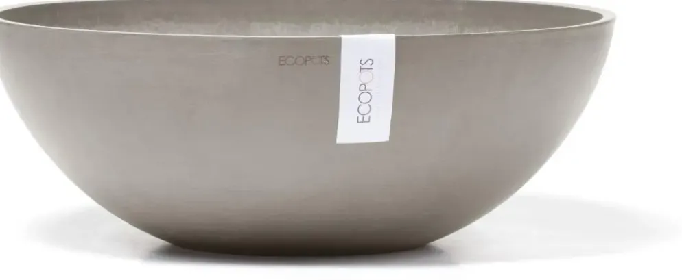 Ecopots kunststof bloempot vienna 50x18 cm taupe