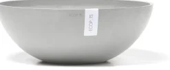 Ecopots kunststof bloempot vienna 50x18 cm witgrijs