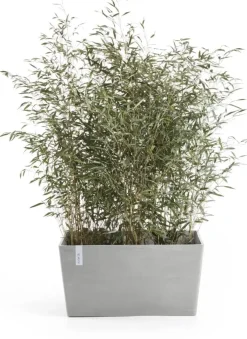 Ecopots kunststof plantenbak paris 60x26x40.5cm witgrijs