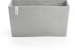 Ecopots kunststof plantenbak paris 60x26x40.5cm witgrijs