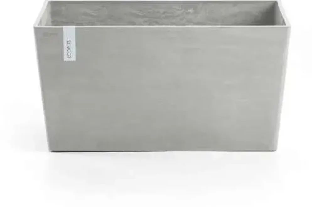 Ecopots kunststof plantenbak paris 60x26x40.5cm witgrijs
