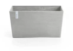 Ecopots kunststof plantenbak paris 60x26x40.5cm witgrijs