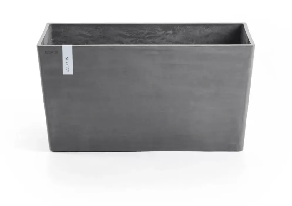 Ecopots kunststof plantenbak paris 80x38x40.5cm grijs