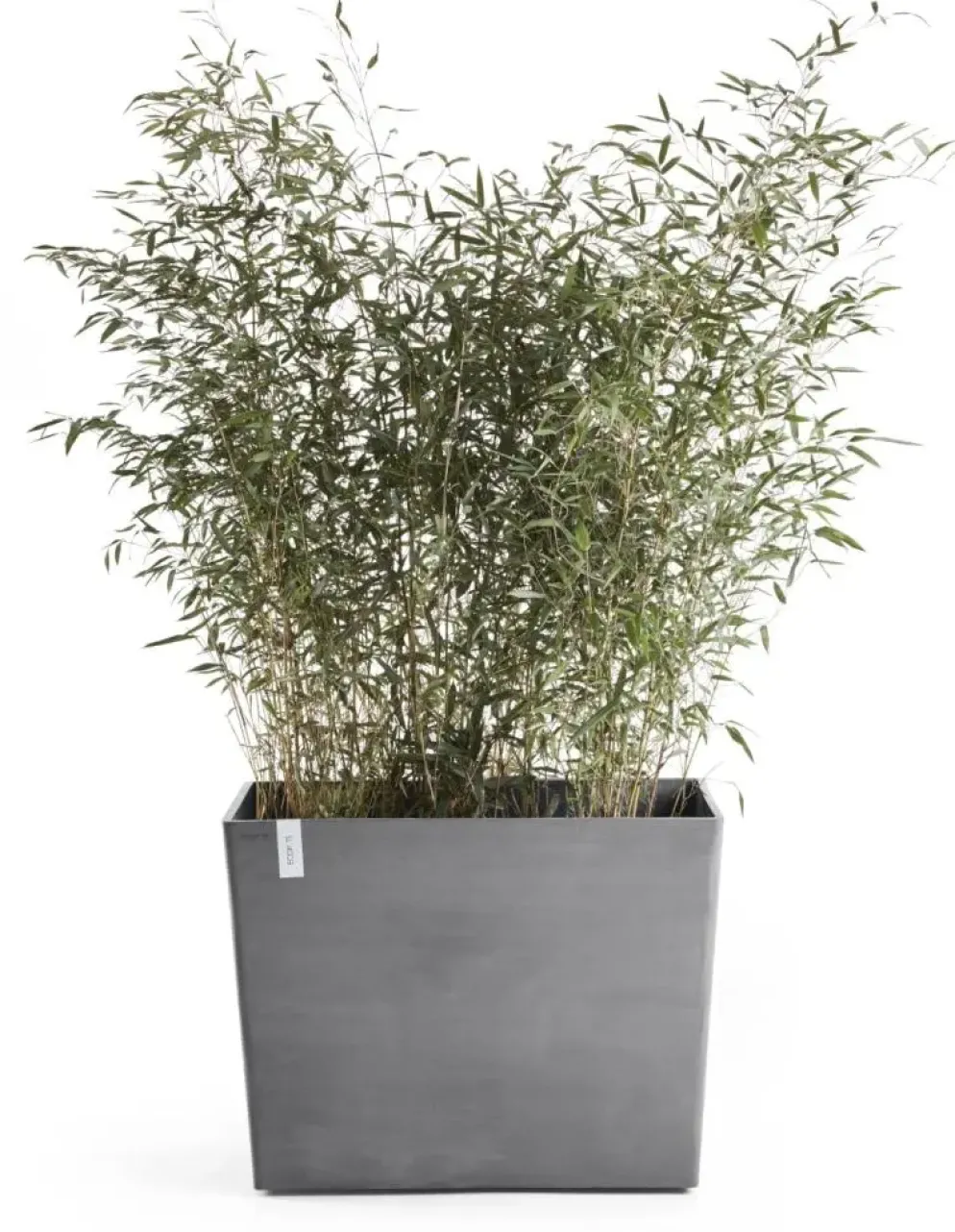 Ecopots kunststof plantenbak paris met wielen 85.2x39.5x65.8cm grijs
