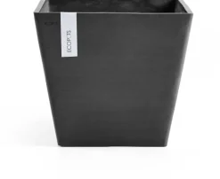 Ecopots kunststof plantenbak rotterdam 30x30x26 cm donkergrijs