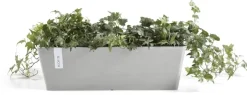 Ecopots kunststof plantenbak bruges 45x17x17 cm witgrijs