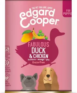 Edgard & Cooper blik eend & kip 400g - voor puppy's