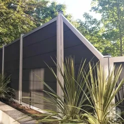 Elephant scherm forte houtcomposiet FSC/GRS 40x1800x1800mm antraciet met aluminium kader