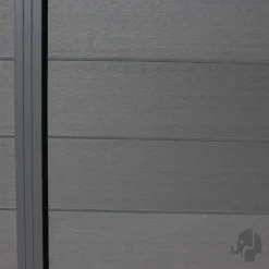 Elephant schutting modular houtcomposiet fsc/grijs 1800x970mm rock grey 4 planks met antraciet aluminium profiel
