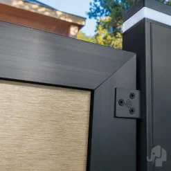 Elephant WPC duo grijs FSC tuinscherm "Forte" recht met alu antraciet kader 40x900x1800mm