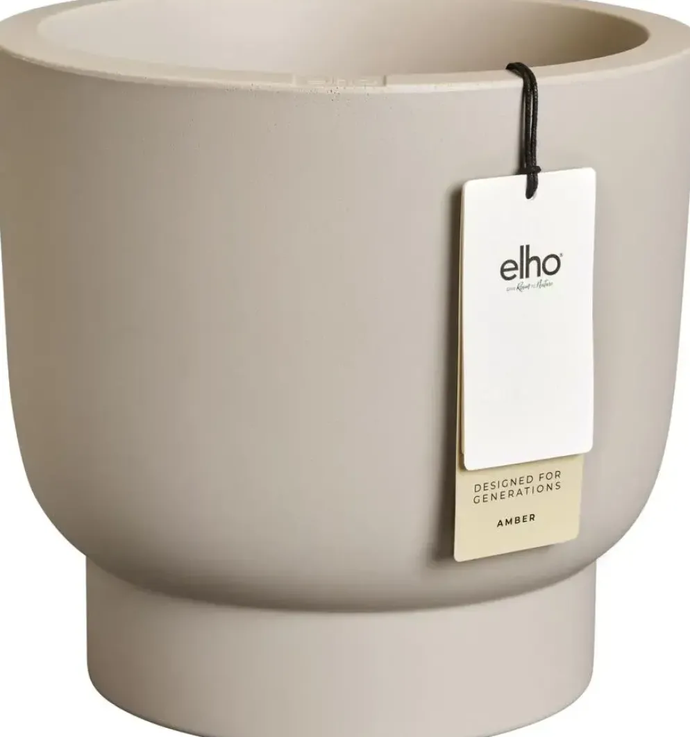 Elho Amber Grail 30 - Beige - Ø 30 x H 28 cm - Binnen en Buiten - 100% gerecycled
