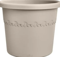 elho bloempot algarve cilindro d30 h25cm Paddenstoel beige