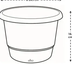 Elho bloempot Amiga 25 cm Antraciet
