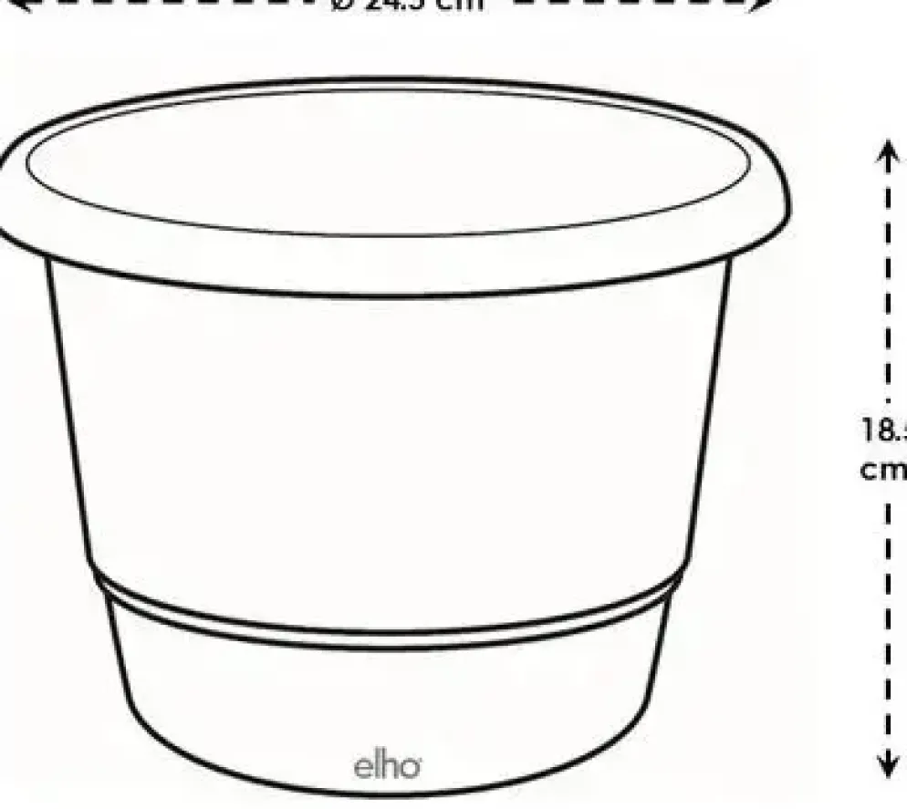 Elho bloempot Amiga 25cm tijmgroen
