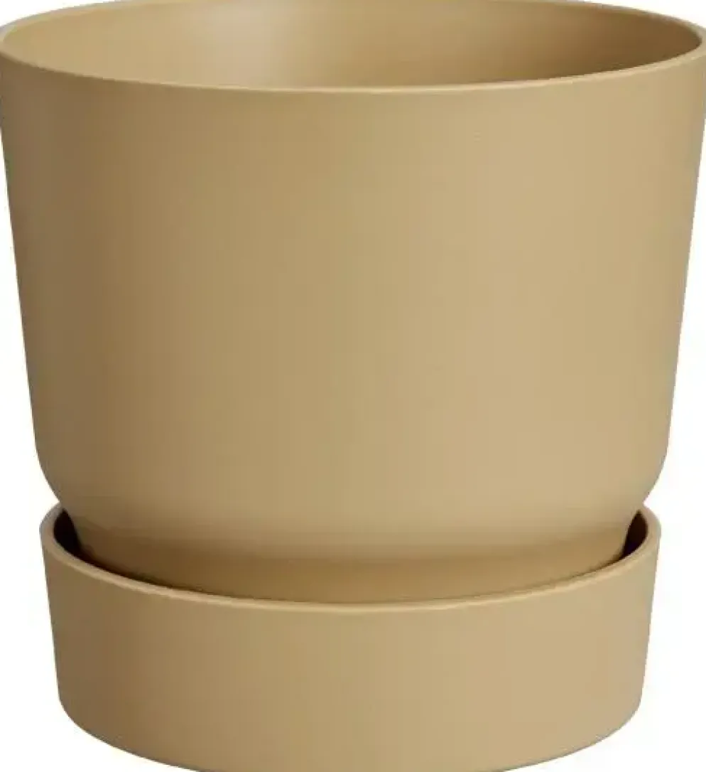 Elho bloempot Greenville 25cm Goudkleurig Zand