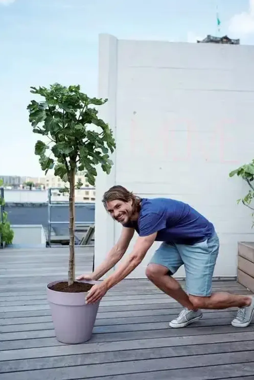 Elho bloempot Loft Urban Rond Wielen 40 cm Lavendel Lila