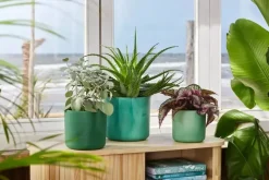Elho bloempot ocean collection rond 18x17cm pacifisch groen