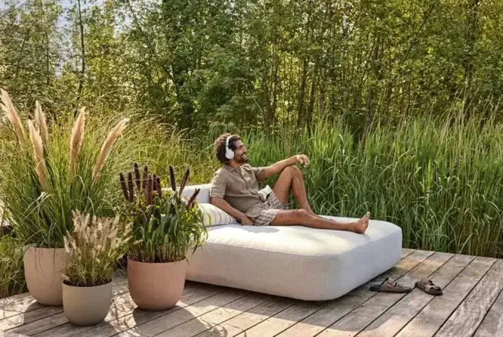 Elho bloempot Sereh 40cm paddenstoel beige
