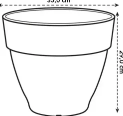 Elho bloempot Vibia Campana 35cm Pistachegroen