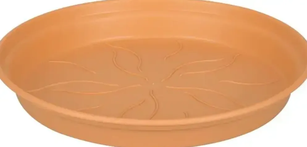 Elho green basics schotel 17 cm mild terra