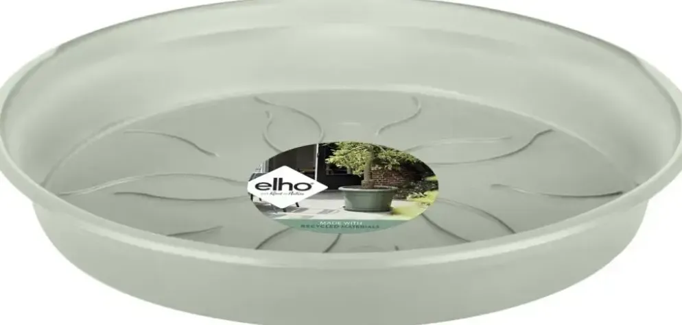 Elho Green Basics schotel 22cm steengroen