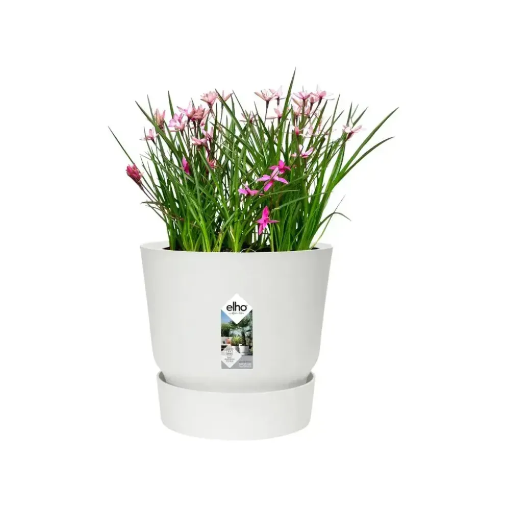 Elho Greenville bloempot 14 cm wit