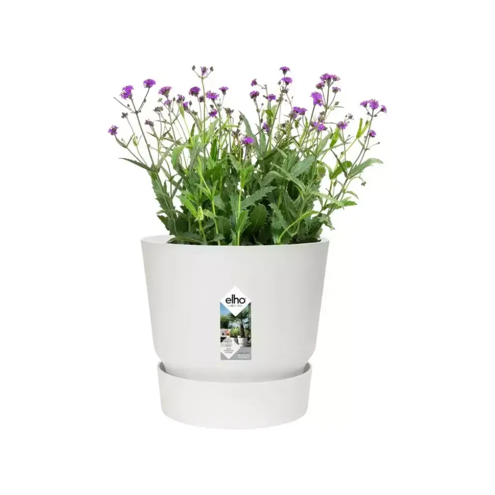 Elho Greenville bloempot 14 cm wit