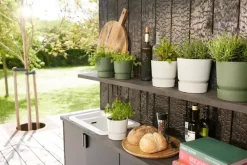 Elho Greenville bloempot 14 cm wit