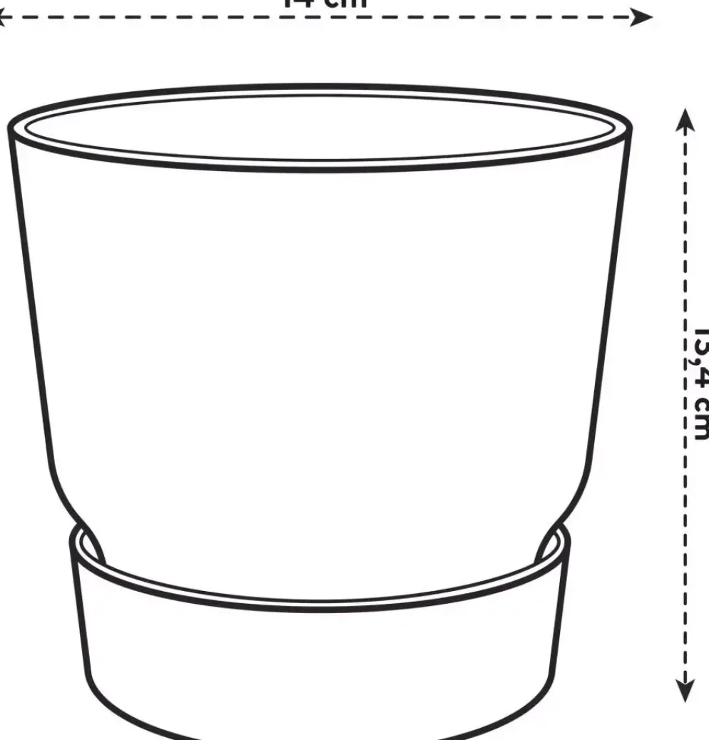 Elho Greenville bloempot 14 cm wit