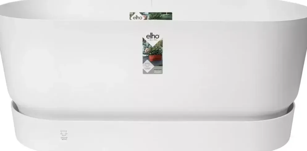 Elho Greenville terrace Trough kunststof bloembak 80 wit